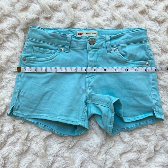 Levy's Kids Girlfriend Fit Printed Color Shorty Shorts - Picture 10 of 14